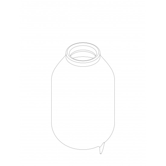 Glass filler for  EM vacuum jug 0.5 l.